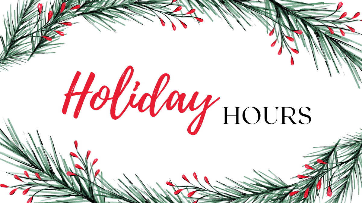 Holiday Hours at The CCC